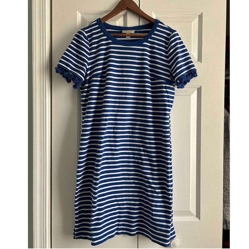 Appleseed's striped white and blue dress Size LP